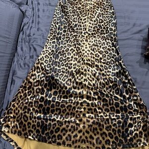 SHEIN Leopard Print Maxi Skirt
